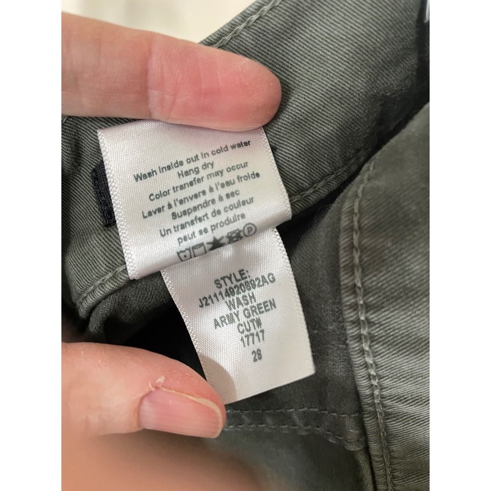 Utility Barrel Leg Pants Veronica Beard Charlie W/28 Army Green LN - Picture 7 of 12